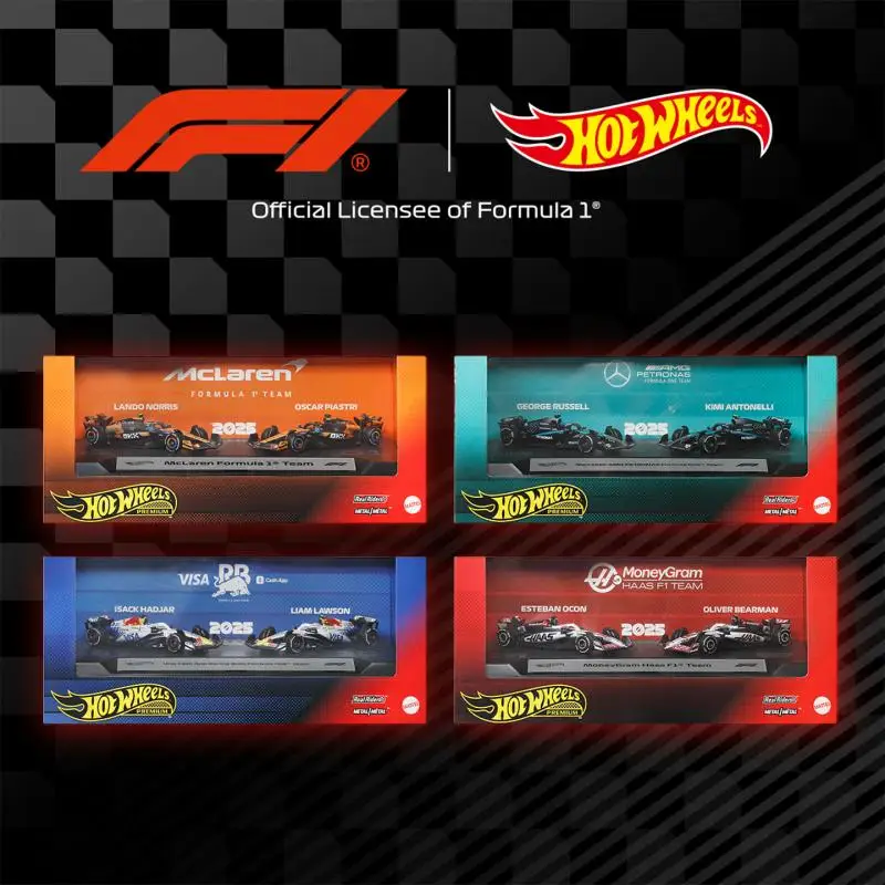 2025 Hot Wheels 1:64 Diecast F1 Car Model JMM89 Red Bull Mercedes McLaren Collectible Toy Vehicle Birthday Gift in stock