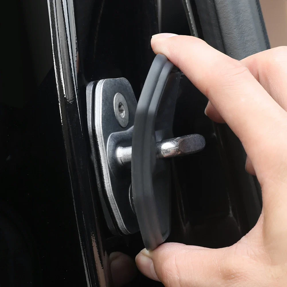 قفل باب السيارة مشبك غطاء حماية سيليكون مقاوم للصدمات لمرسيدس بنز E/C/A-Class EQA/GLC/GLB/E300L الملحقات الداخلية