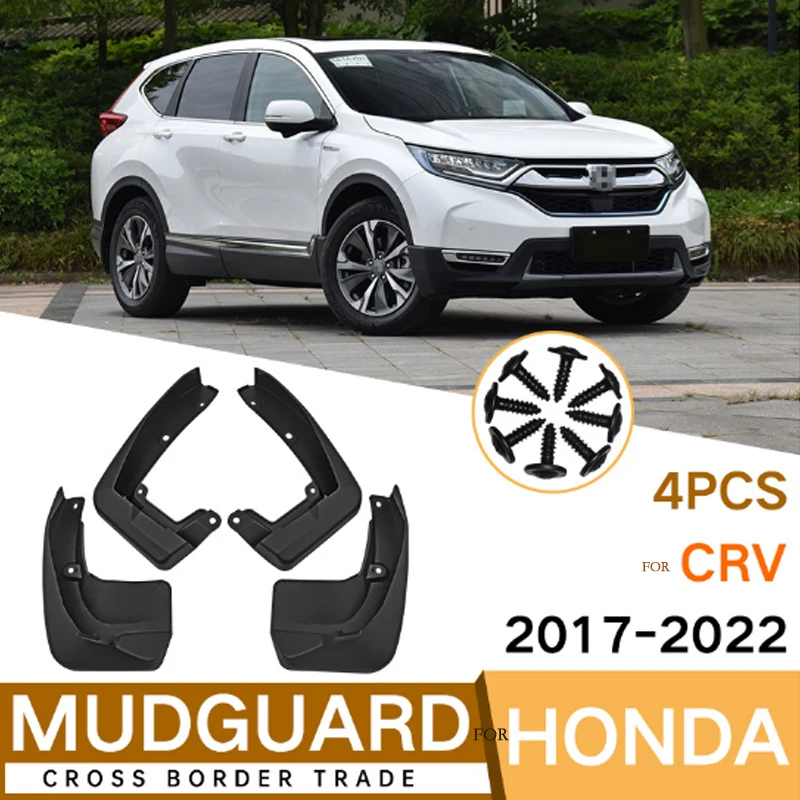 2017-2022 Front Rear 4pcs FOR Honda CRV CR-V Mudguards Fender Mud Flap Guard Splash Mudguard car accessories auto styline