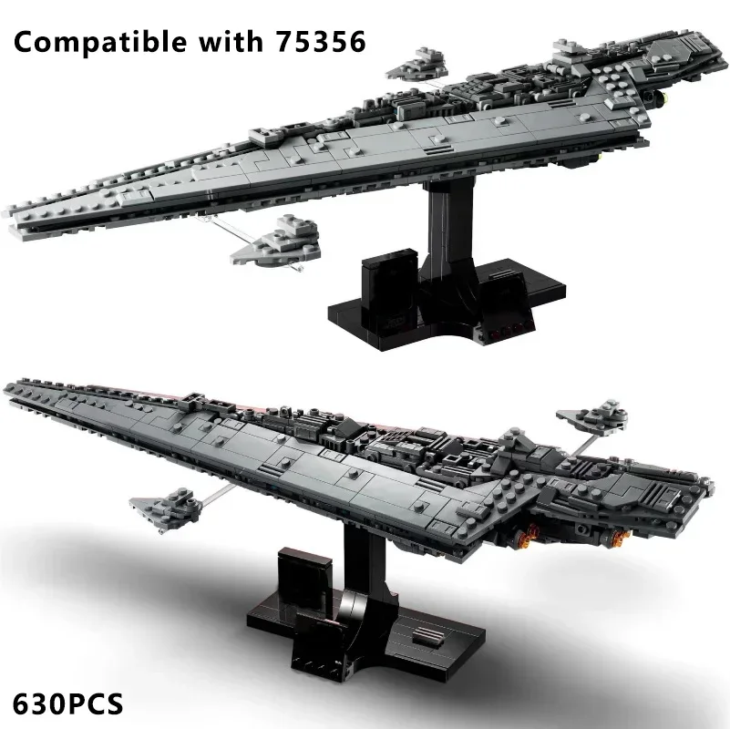 Executor Super Spaceship 600+PCS Building Blocks Model Compatible With 75356 Assembling Brick DIY Toy For Children Birthday Gift