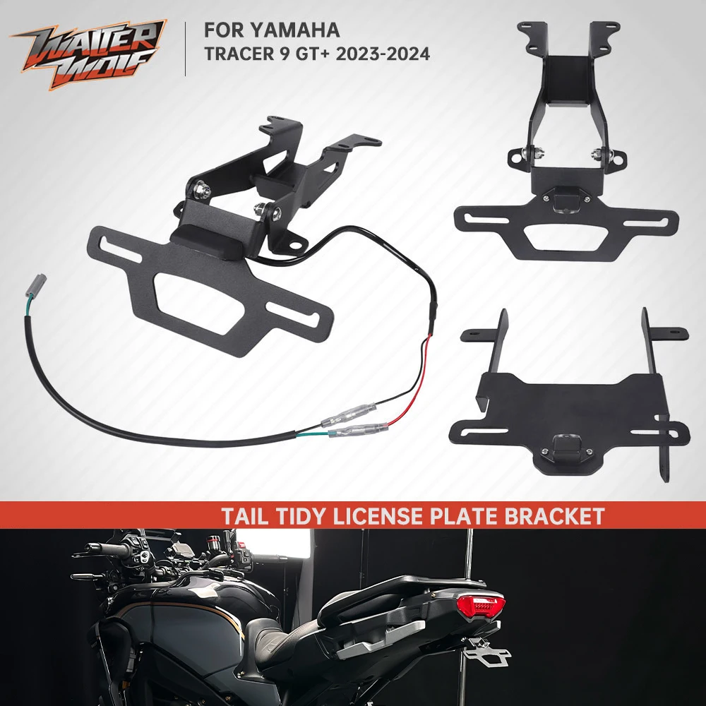 

Motorcycle Tail Tidy License Plate Holder For Yamaha Tracer 9GT+ 9 GT Plus 2023-2024 Adjustable Rear Fender Eliminator Bracket