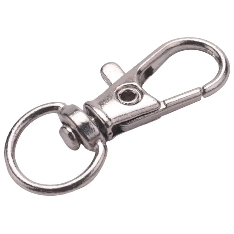 A84E-120Pcs Metal Lobster Trigger Swivel Clasp Hooks Clip Buckle Jewellery Making Arts Crafts Key Ring Keychain 35Mm
