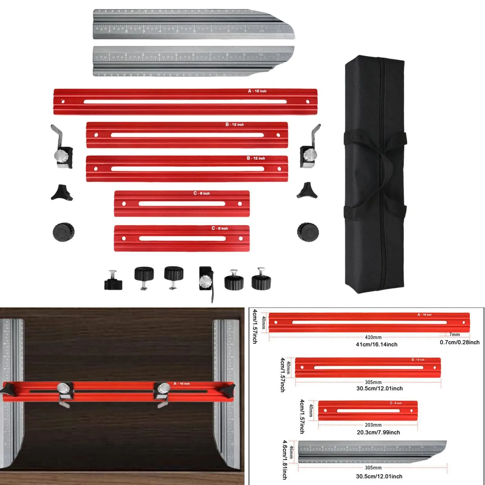 Stair Tread Template Tool Professional Shelf Scribe Tool Stair Measuring Tool Jig for Risers Wall Partitions Shelf Floor Stairs