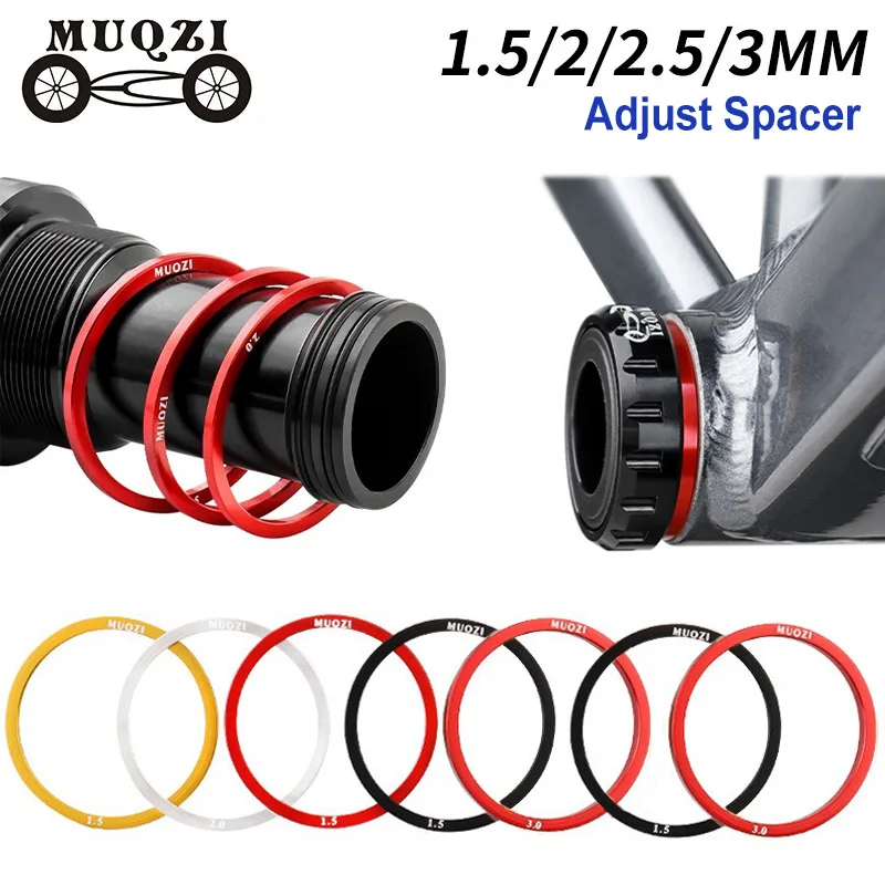 Lot de 3 entretoises de moyeu de volant d'inertie pour vélo, 1 mm + 1 5 mm + 2 mm en alliage d'aluminium pour VTT, vélo de route