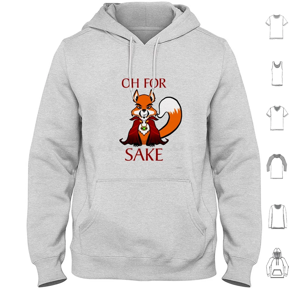 Oh para el sake de Doc.... Sudadera con capucha de algodón de manga larga para Fox Sake Fox Strange Coffee Multiverse Magic Strange Tea Sorcerer lejos de