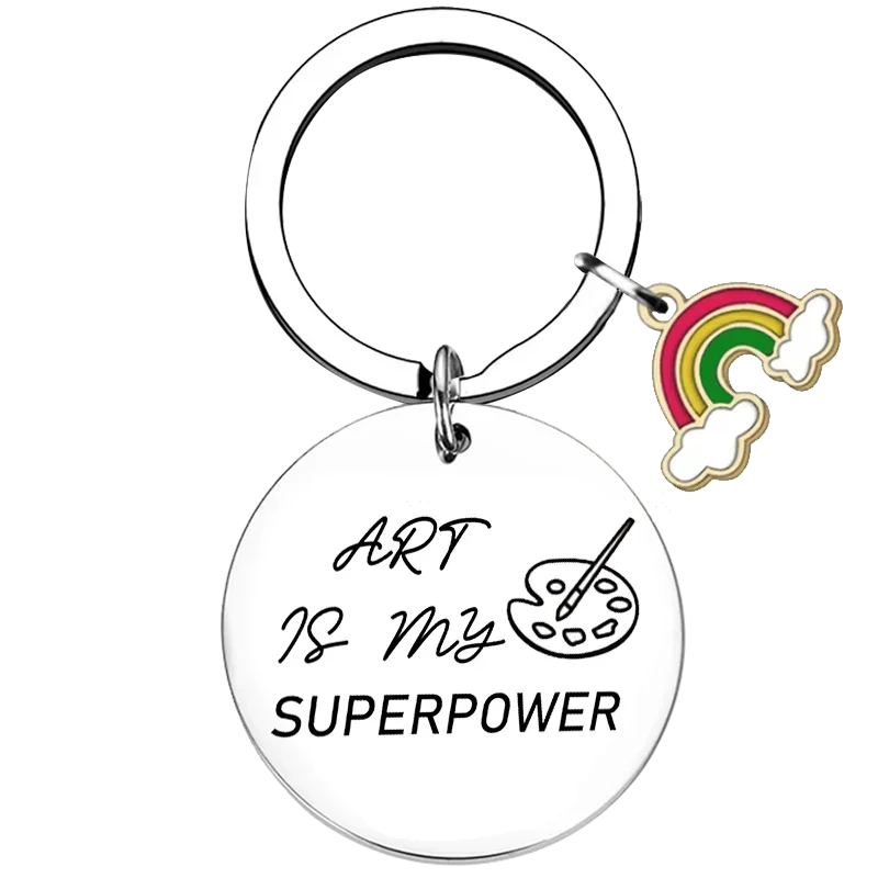 Art Teacher Keychain Arts Student Graduation Gift Artist Painter Gift Key Ring Art Teacher Appreciation Gift