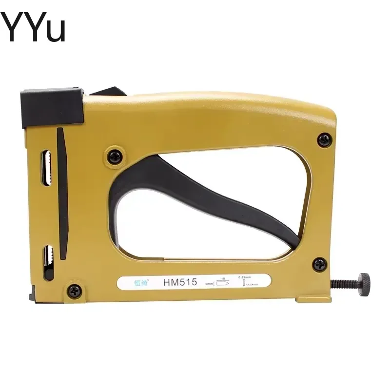 for HM515 Manual Nail Gun Leather Upholstery Stapler Furniture Interior Decoration Tool with 1000PCS 5x15MM Staples