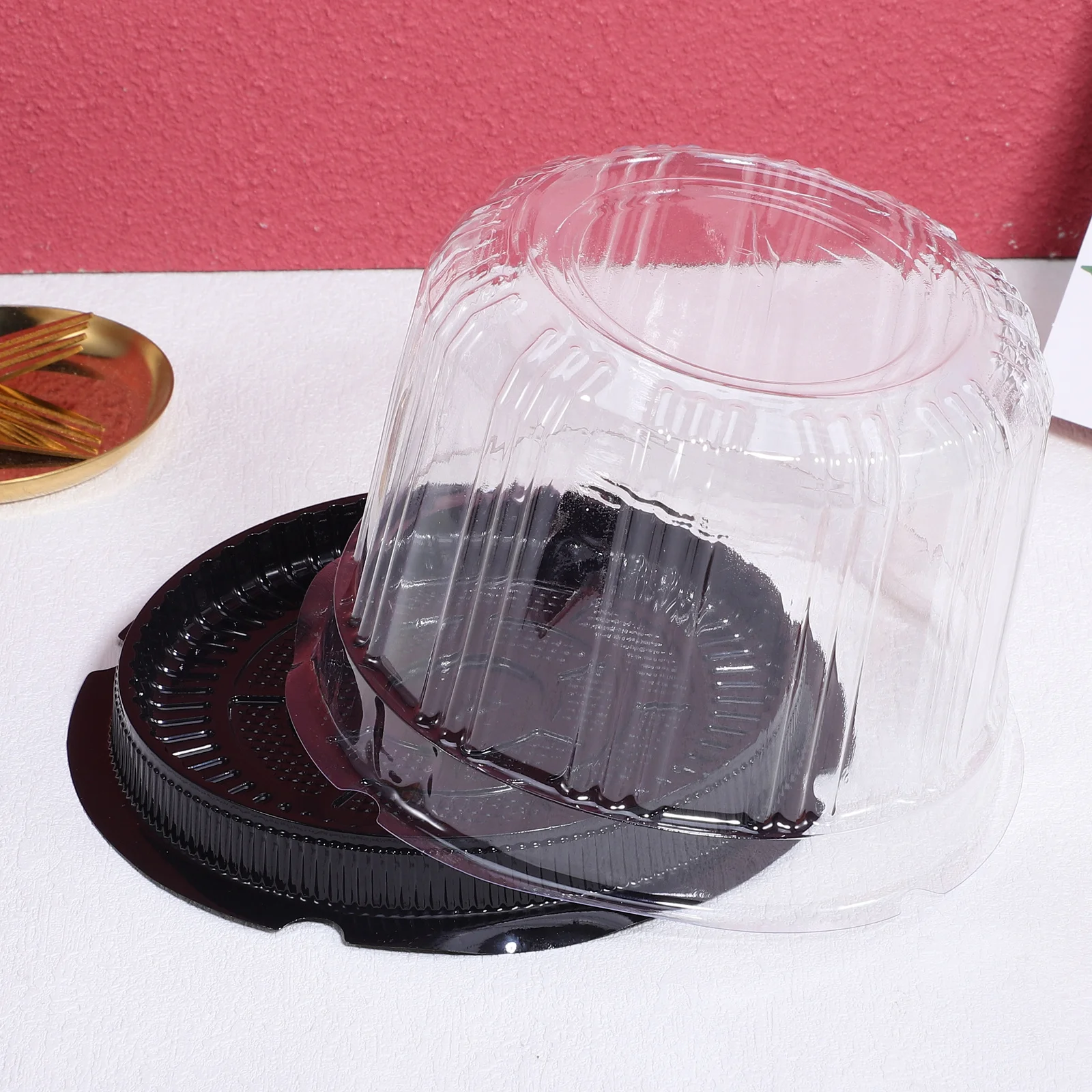 

10pcs Clear Carrier Portable Birthday Holder Baking Packing Bakery Container Cake Carrying Box Container Tall Cake Box