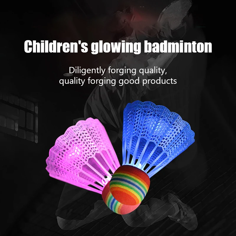 EVA Rainbow Badminton Nylon Durable Badminton Kids Color Random Elastic Lightweight Badminton Ball