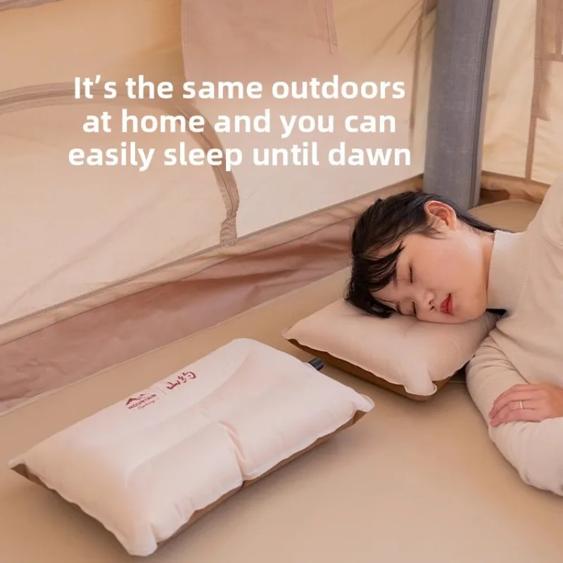 SHANYUE في الهواء الطلق المحمولة Pp وسادة وسادة قابلة للنفخ السفر التخييم التلقائي وسادة الرقبة خفيفة الوزن المحمولة المنزلية