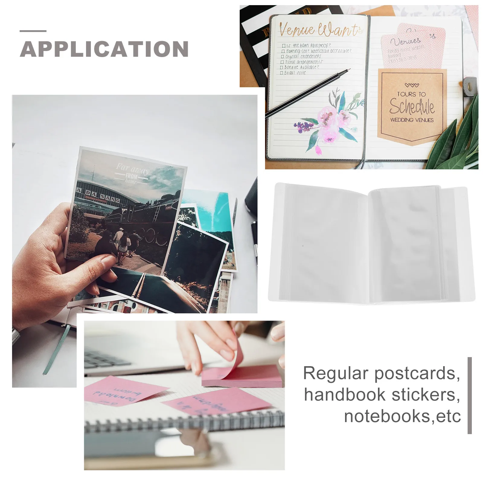 1Pcs Business Cards Holder Book Plug-in Style Cards Container with Smooth Surface Rounded Edges Safe for Hands Portable