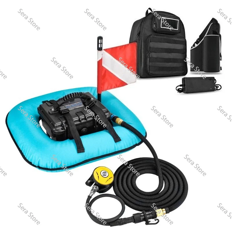 Submersible Hookah System Portable Scuba Air Partner No Tank Breathing Device Underwater Respirator 60-70 Minutes Oxygen Lung