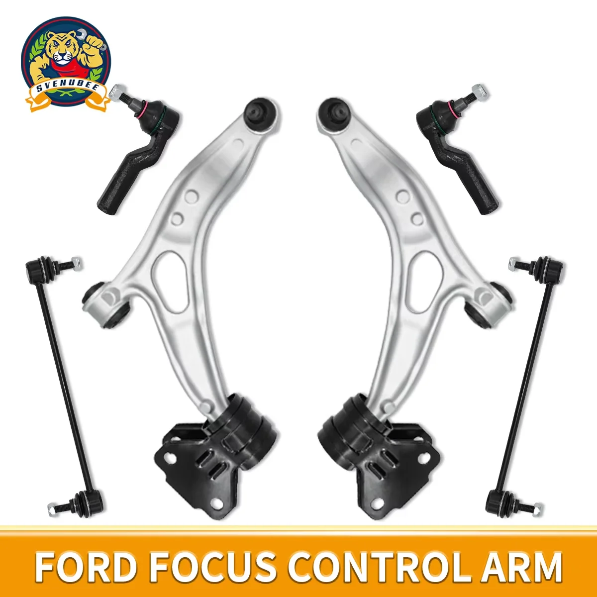 

Svenubee Front Lower Control Arm Tie Rod End Stabilizer Link 6Pcs Sets for Ford Focus C-Max 2012 2013 2014 2015 2016 2017 2018