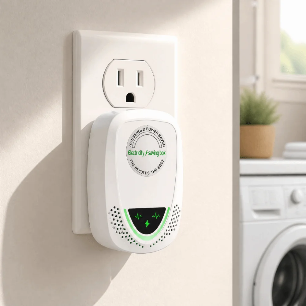Durable ABS Power Saver Device Fire Retardant Overheat Protection Voltage Stabilizer Overload Protection Compact Lightweight