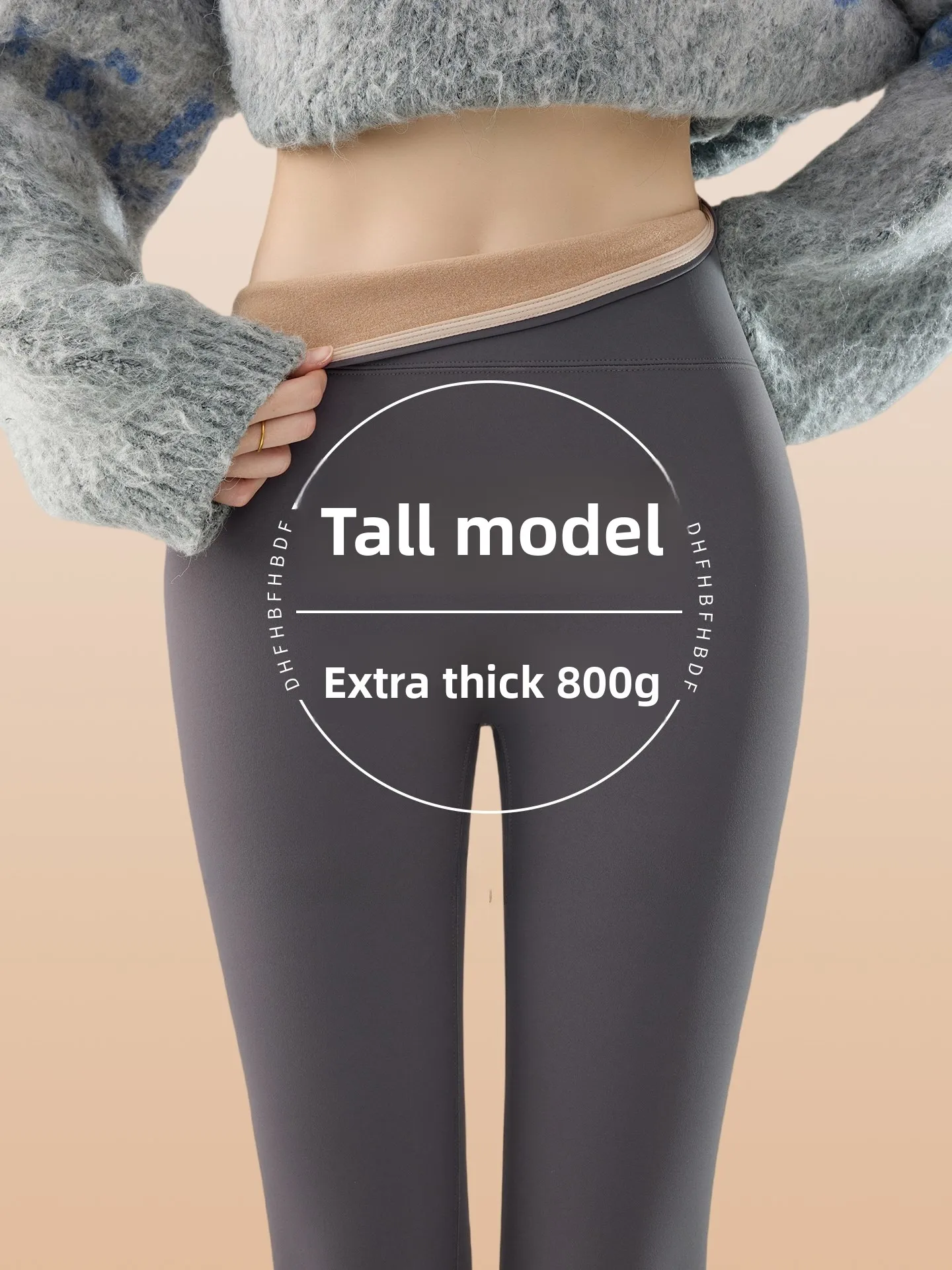 

High Waist Fce Lined arkskin Yoga Pants Women's Autumn Winter Outerwear Trousers Warm Trendy Base Layer Pants