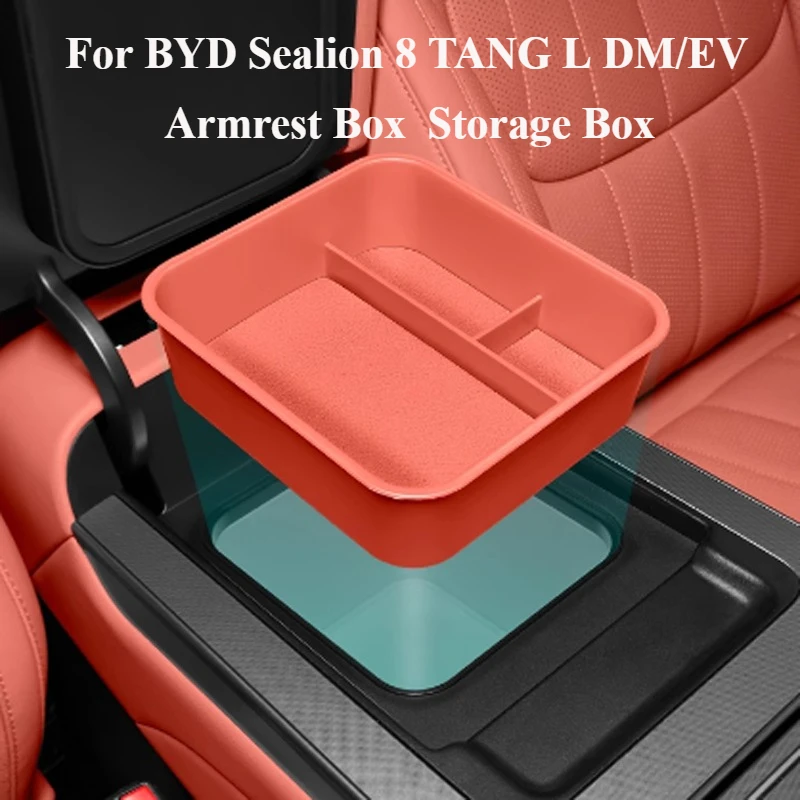 

For BYD Sealion 8 TANG L DM/EV 2025-2026 Car Central Control Armrest Box Partition Storage Box ABS Material Accessories