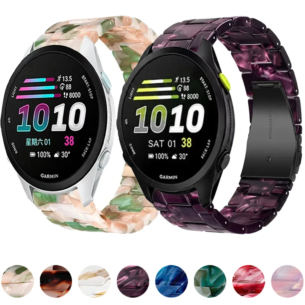 20mm 22mm Harz-Armband für Garmin Forerunner 570 47mm 42mm/170 70 55 165 970 965 265 Modisches Armband für Garmin Active 6 5 Band