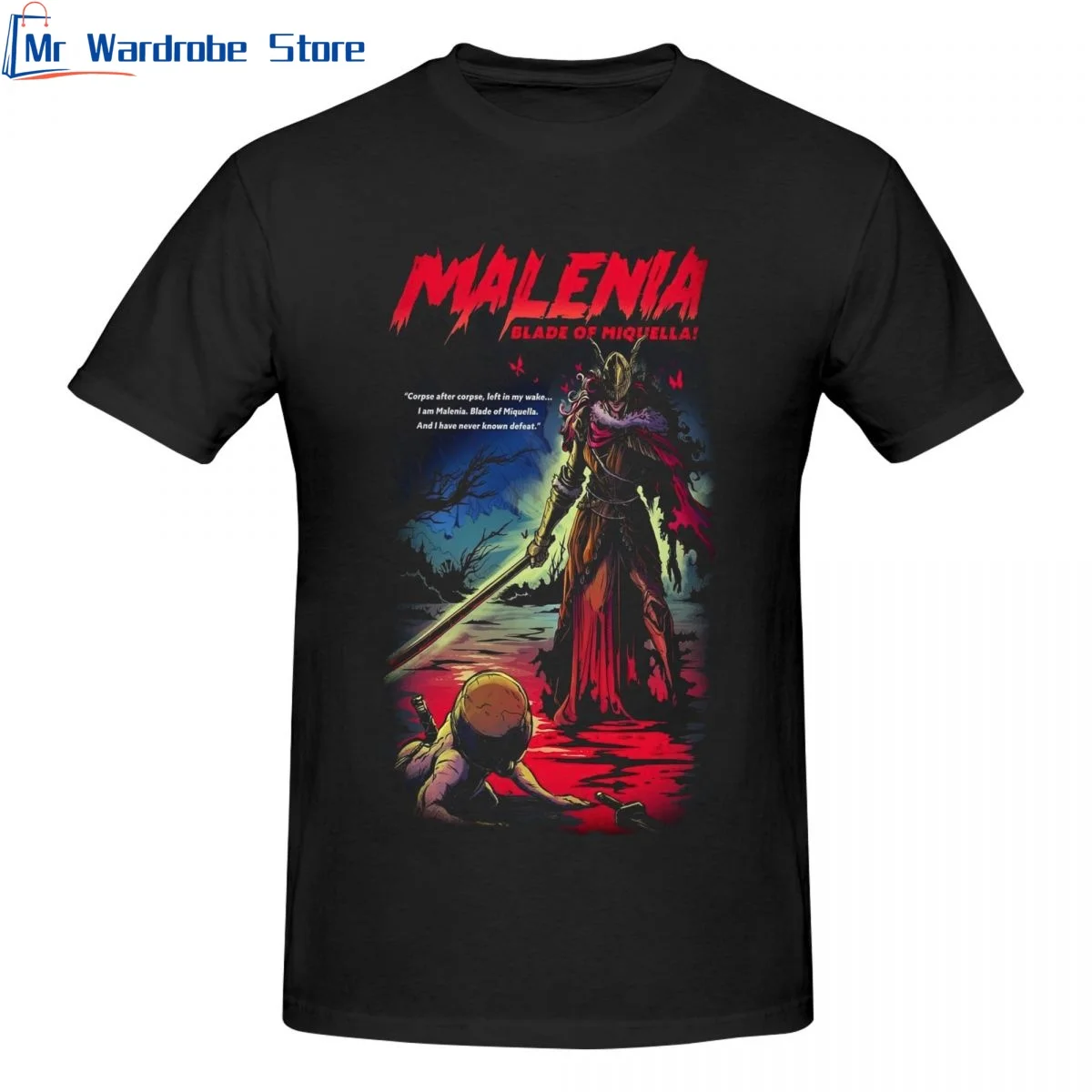 Malenia Blade Of Miquella T Shirts Casual Tee Shirt Short Sleeve Crew Neck T-Shirt Novelty Funny Summer Clothing