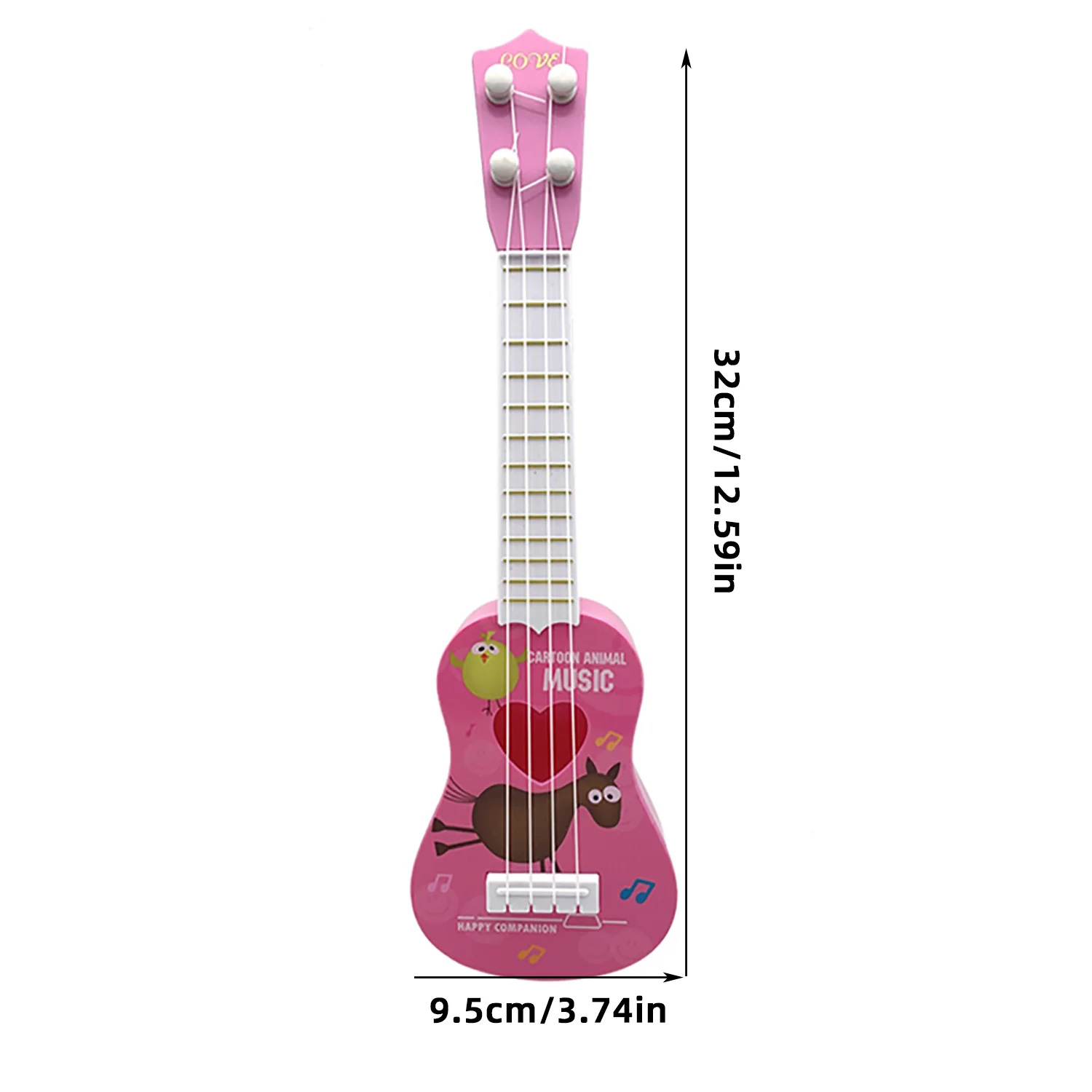 Ukulele bonito para iniciantes, partido favor, instrumento musical educativo, brinquedo para crianças adultos e estudantes, 12,5"