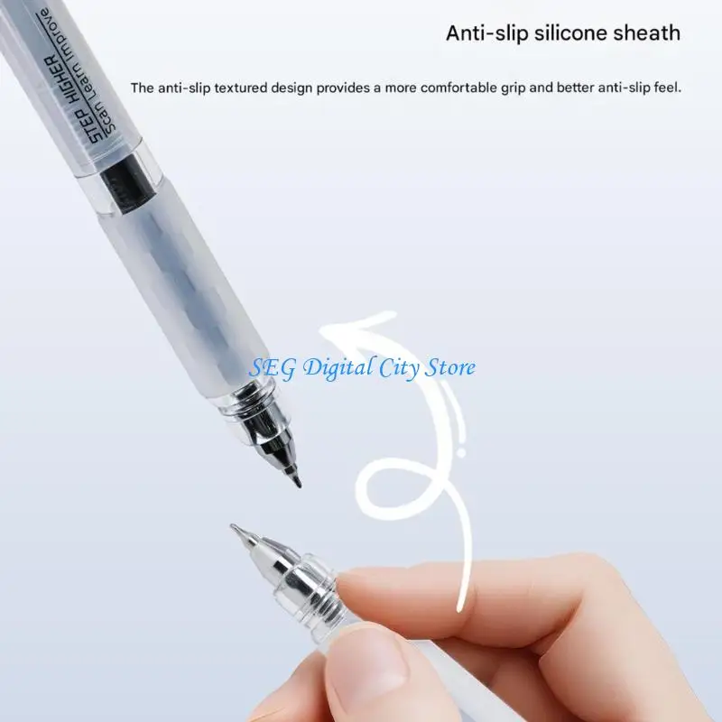 U75B 12Pcs Press Button Gel Pen 0.5mm Tip Fade Proof Smooth Writing Multipurpose