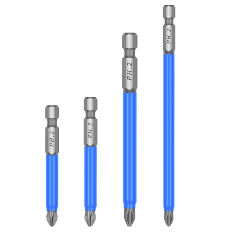 Batch Heads Head Alloy-Steel Screwdriver Bits Nickel Plating Anti-Rust Tips 25/50/65/70/90/127/150mm