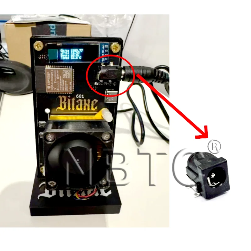 Bitaxe 54-00164 5400164 Разъем питания 5,5*2,1 мм для биткойн-майнеров Bitaxe Gamma Supra Ultra Open Source