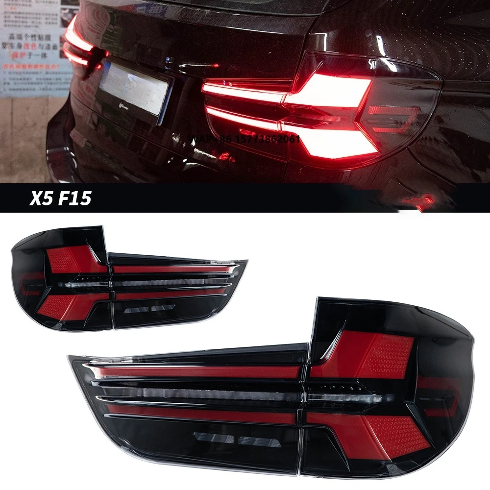 أضواء السيارة ل BMer X5 F15 2014-2018 LED مصابيح خلفية للسيارة أضواء النهار الجري التوصيل والتشغيل اكسسوارات السيارات