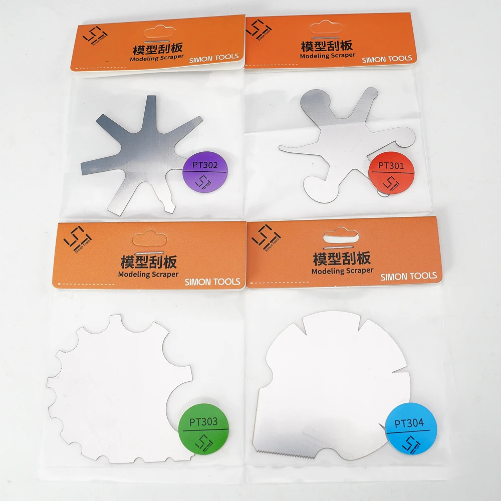 Model Scraper Chamfer Scraper Angle, Curved Surface, Curve, Plane Multi-Part Scraping and Trimming Tool 0.5mm Thickness