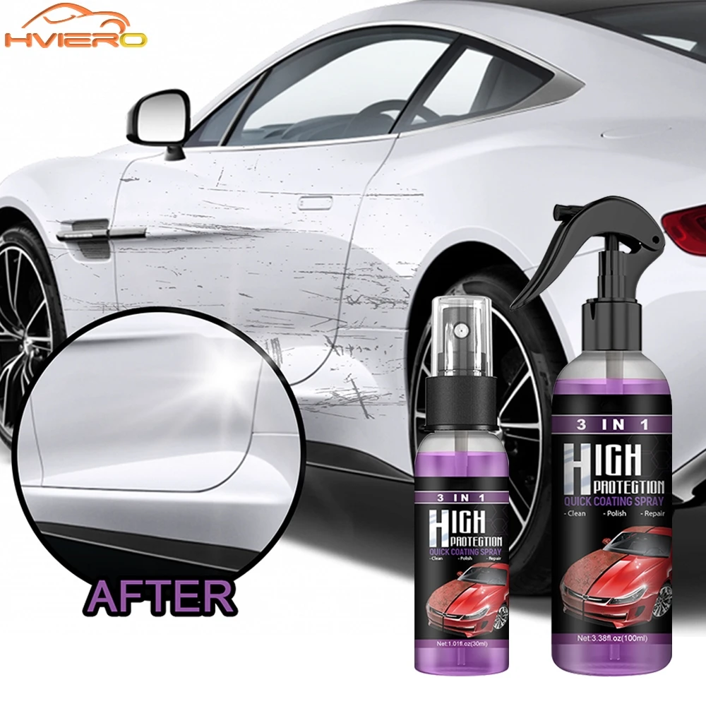 

3+1 Function High Protection Fast Car Paint scratch repair Spray Automatic Cleaning Coating 30ml 100ml Care Wash Polishing tools