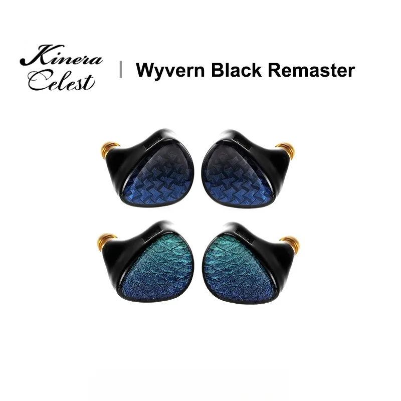 Audífonos Intrauditivos HiFi Kinera Celest Wyvern Black Remaster 1DD, Controlador Dinámico LCP 2.0 de 10 mm, Cable con Conector de 0.78 mm