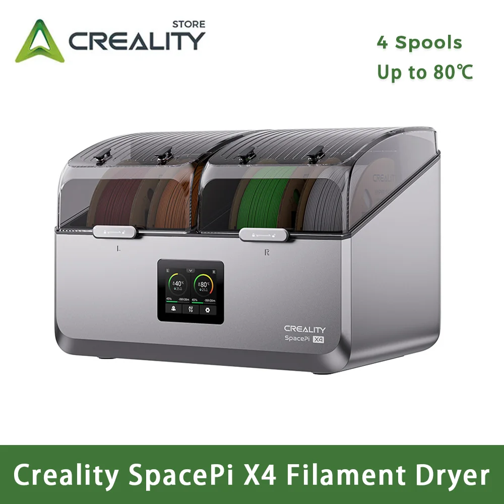

Creality SpacePi X4 Filament Dryer 4 Spools Up To 80℃ Dual Independent Heating Chambers Auto Silent Original for All 3D Printer