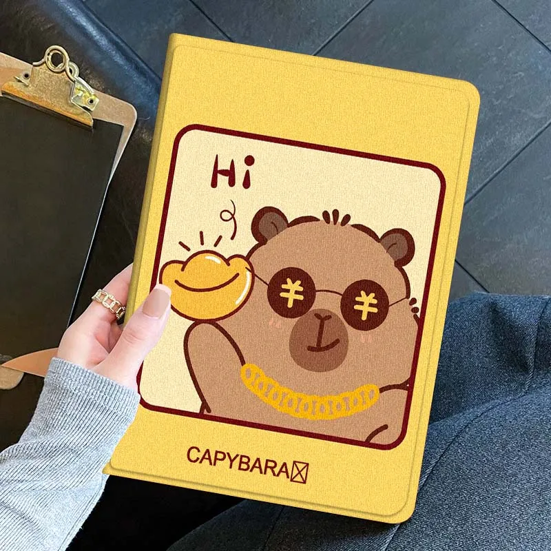 capa-de-tablet-com-arte-de-capivara-para-ipad-pro-air-mini-11-1-2-3-4-5-6-7-7ª-geracao-129-13-79-83-m3-m4-polegadas