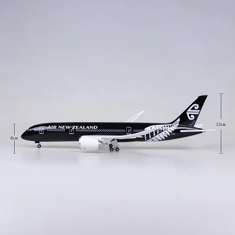 47CM 1:85 Scale B787 Aircraft New Zealand Airlines Model W Light and Wheel Landing Gear Diecast Resin Plane Toy Collection Gifts