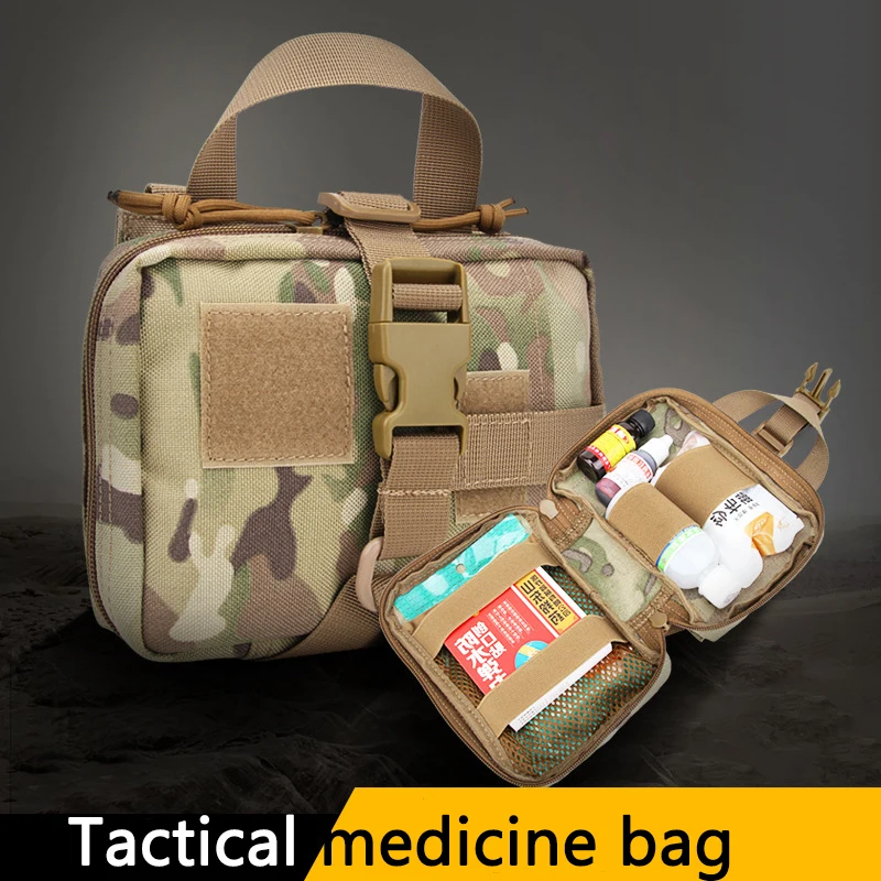 

Tactical Meidcine Pouch Molle Hunting Hiking Camping Climbing Shooting First Aid Kit Bags Airsoft Cs Wargame Pack