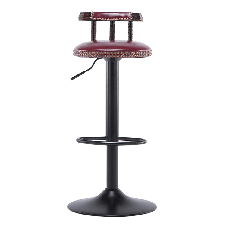 

Factory Direct Fashion Vintage American Style bar Lift Rotating Solid Wood Chairs