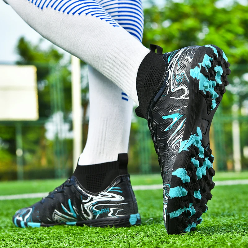 Neue Herren-Fußballschuhe für Rasen, Ultraleichte Sport-Indoor-FG-Turf-Futsal-Erwachsenen-Fußballstiefel, Rutschfeste Komfortable Stollenschuhe – Detail 23