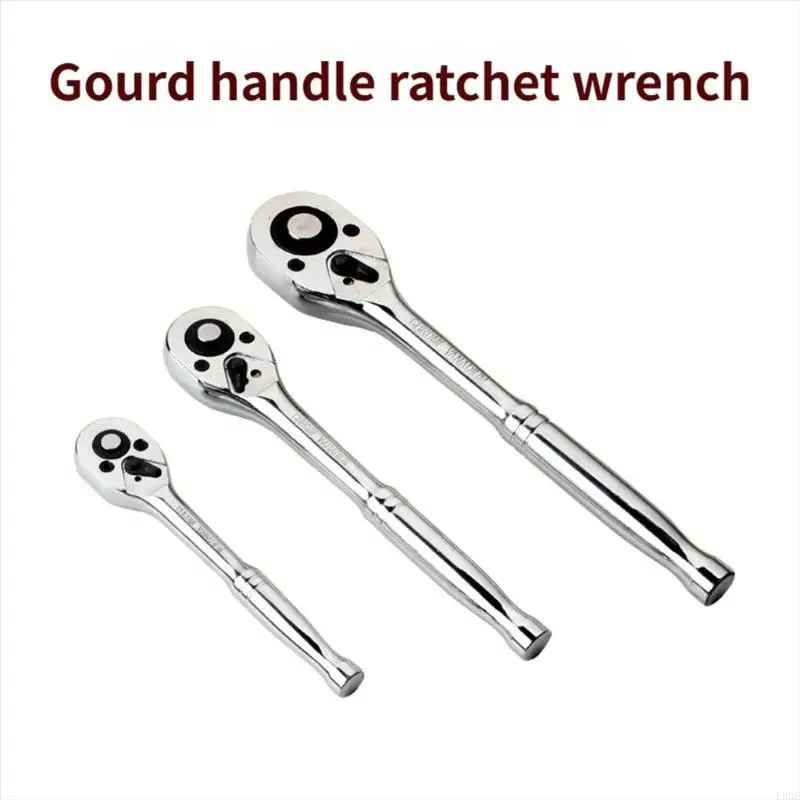 L9BE 3Pcs High Strength Carbon Steel Ratchet Wrench 1/2 3/8 1/4 Inch For Smooth Operation In Auto Shops