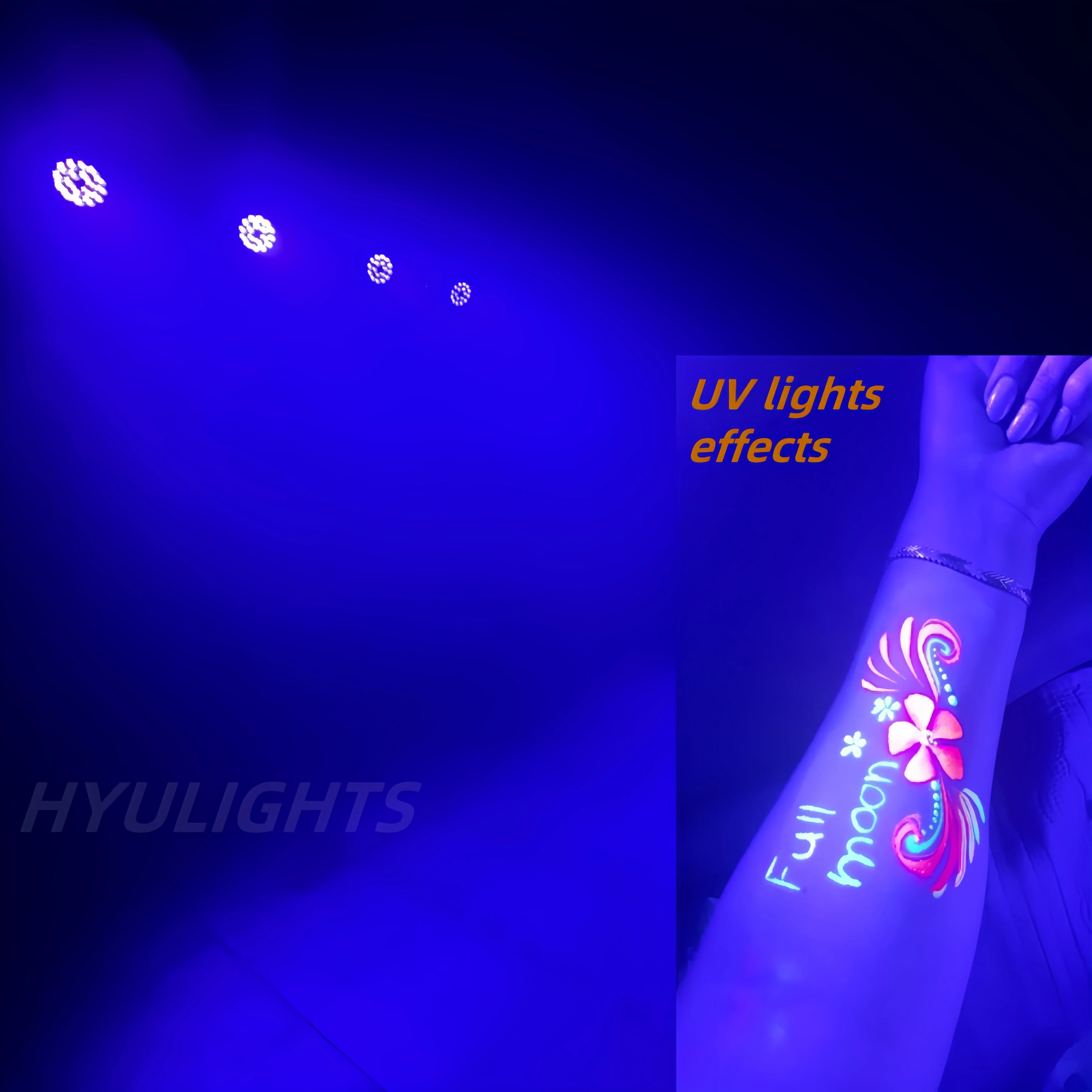 LED Par in lega di alluminio grande/piatto 18x18W RGBWA+UV Par Light per DJ DMX Bar Disco Luci natalizie Pubblico