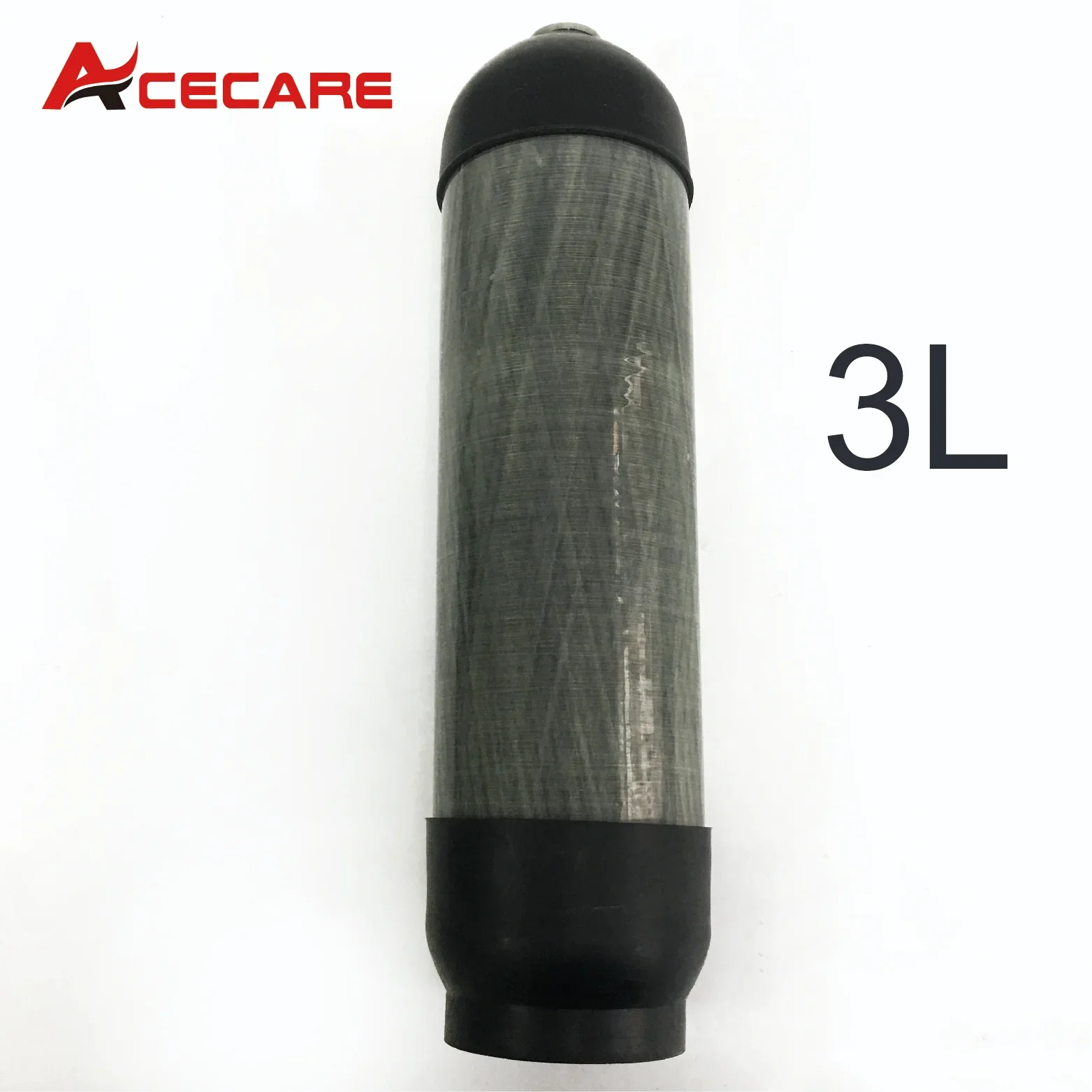 

ACECARE 3L Carbon Fiber Cylinder 4500psi 300Bar HPA Tank High Pressure Cylinder with Protection Rubber Boots for Scuba Diving