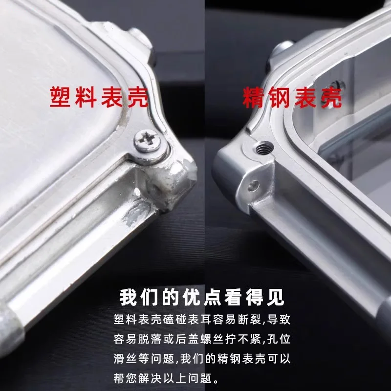 For Casio AE1200 AE1300 Modified metal case 3299 AE-1200 bezel glass waterproof ring kit 304 stainless steel part Men Watchband