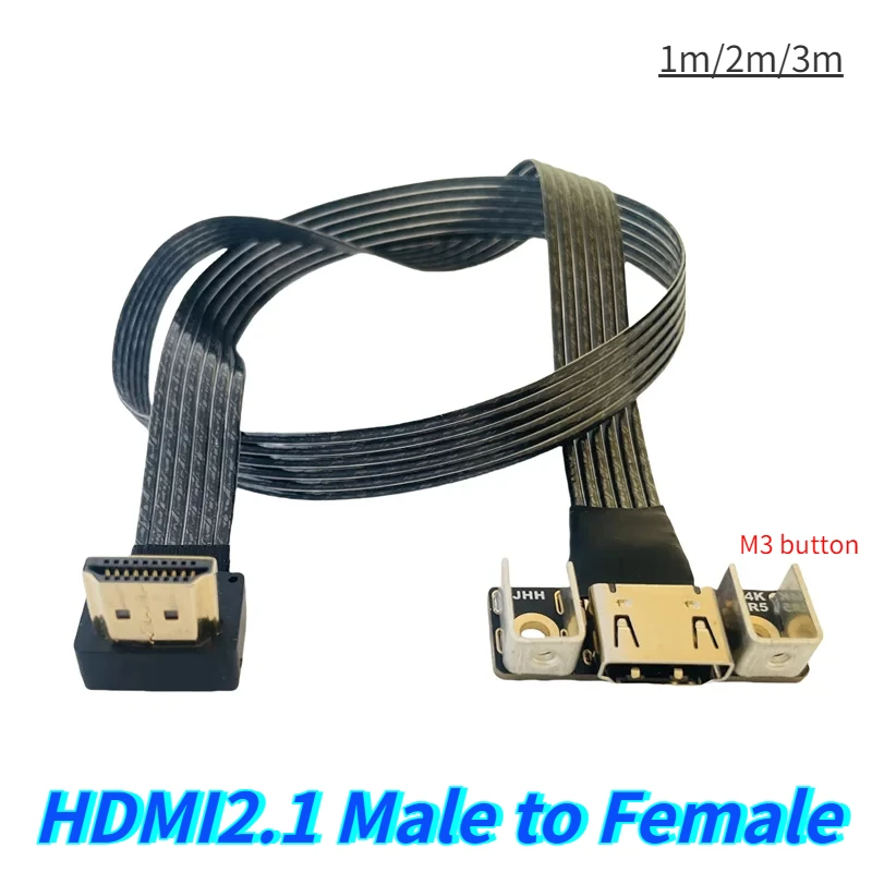 8K HDMI2.1 Extension Cable HDMI V2.1 Male to Female Cable Silver-Plated HD2.1 Extender 8K@60Hz 4K@120Hz 48gbps Video Audio Cable