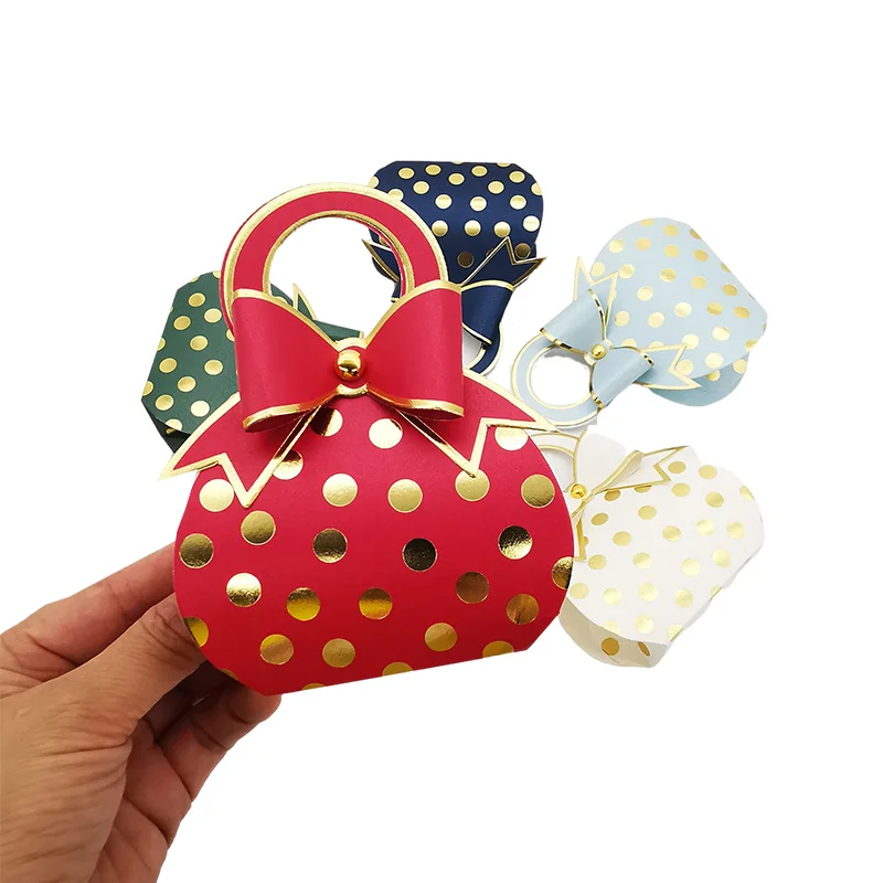 20/30/50PCS Polka Dot Bow Candy Box Packaging Wedding Bridal Kid Gift For Guest Baby Shower Birthday Party Favors Decor Supplies