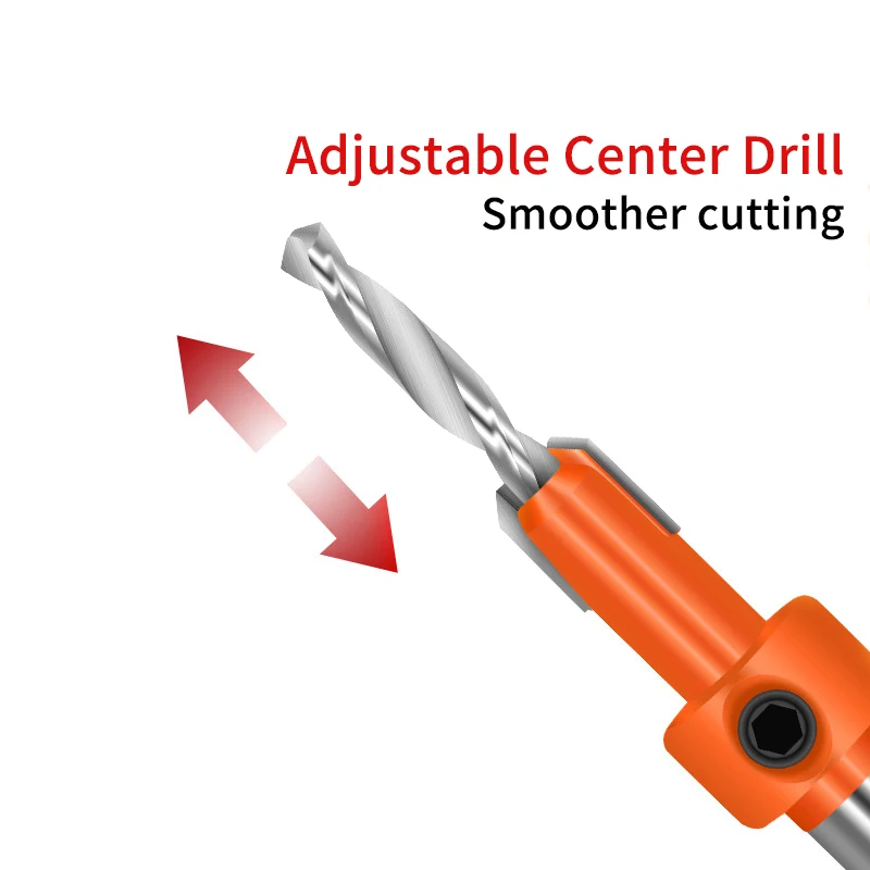 CHOWMASTER 8mm 10mm Shank HSS Woodworking Countersink Router Bit Screw Extractor Remon Demolition for Wood Milling Cutter