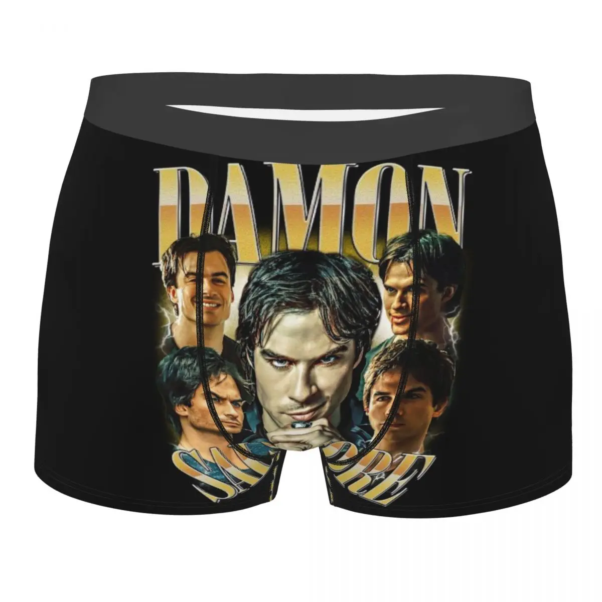 Custom The Vampire Diaries Underwear Men Sexy Printed Customized Ian Somerhalder Boxer Shorts Panties