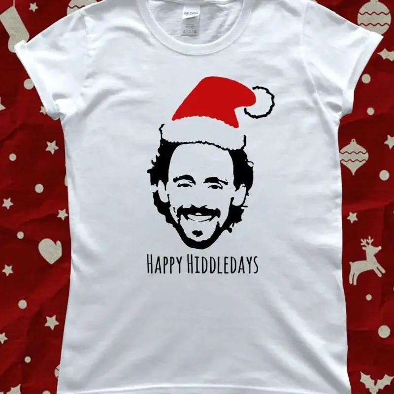 

Happy Hiddledays Tom Hiddleston Funny Christmas Ladies T-Shirt