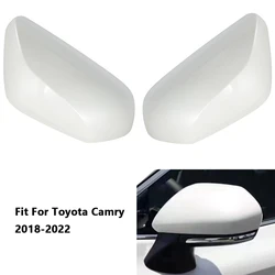 Car Side Mirror Cover Cap White Rearview Mirror Caps For Toyota Camry 2018 2019 2020 2021 2022
