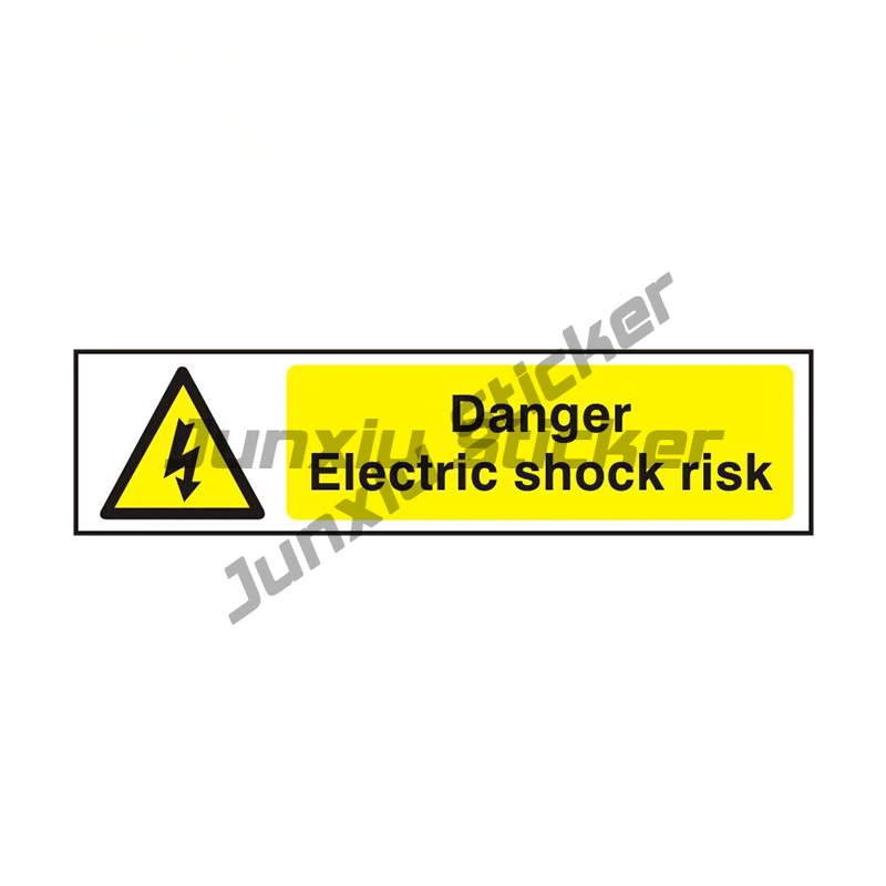 DANGER ELECTRIC SHOCK RISK Warning Sticker for Bumper Laptop Fridge Door Decal Safety Sign Reflective Car Stickers