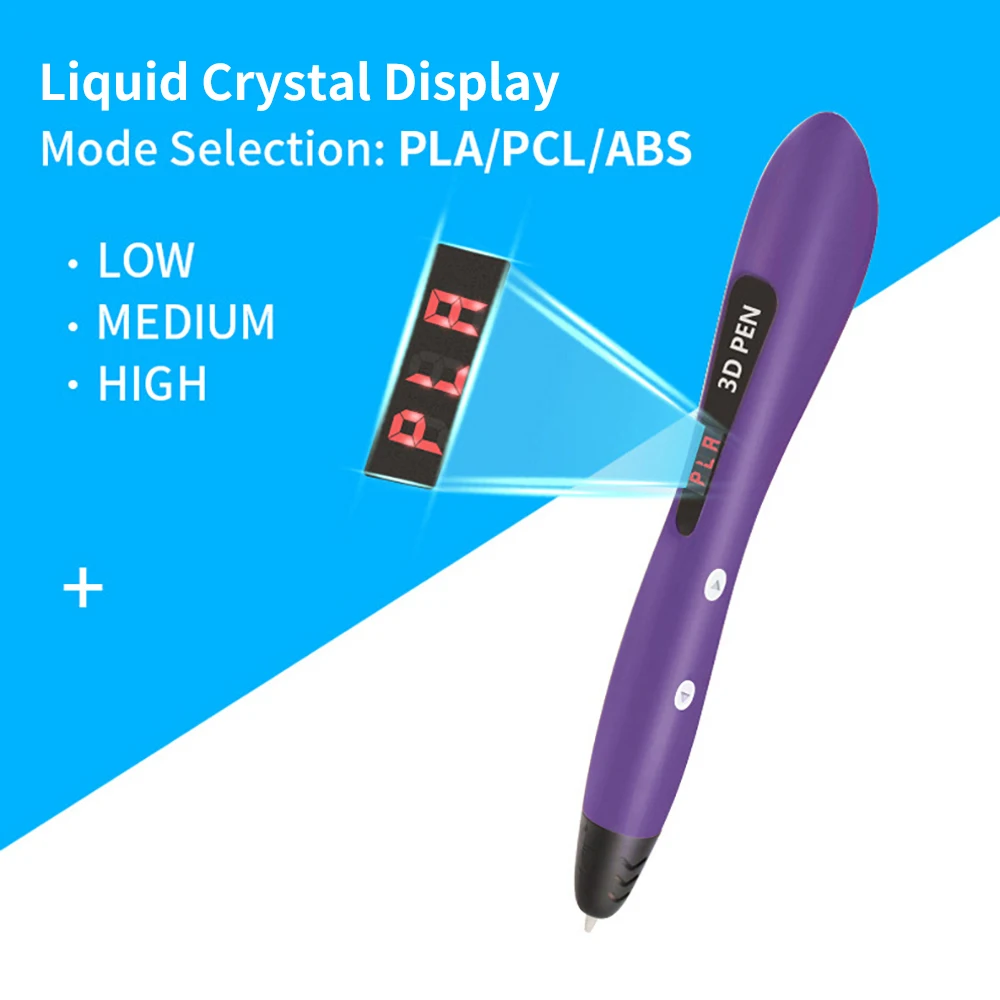 NEW Kids 3D Printing Pen Set LCD Display with PLA Filament, Creative DIY Art Toy, Ideal Christmas & Birthday Gift for Boys Girls