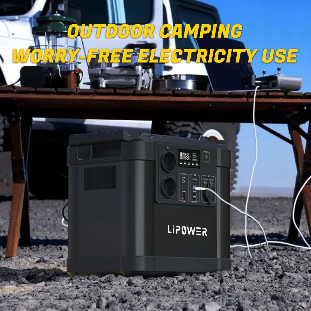 Lipower Energy Storage System 22v 65000mAh Lifepo4 Battery Portable Power Station 2000w For Outdoor Camping