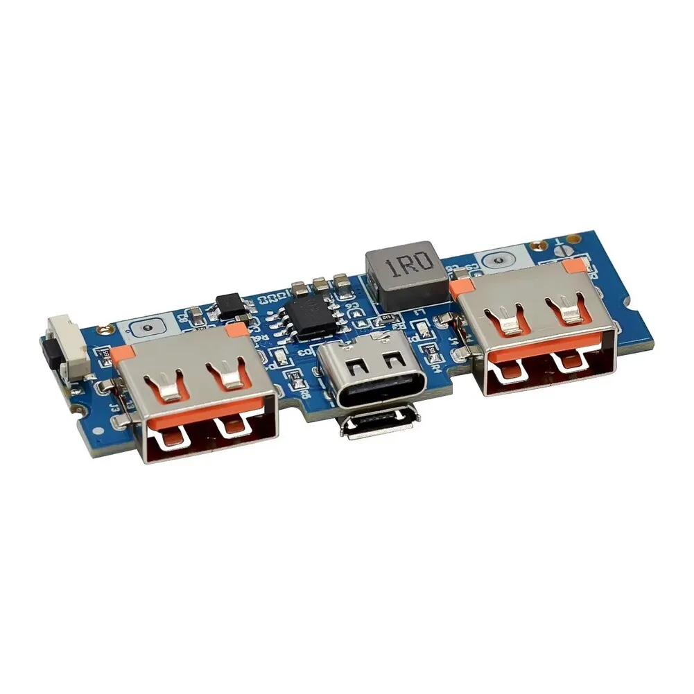 10pc 3.7V Lithium Battery Charging Board Power Bank Mainboard With LED Indicator Dual USB Ports Solder-connection Charging Board